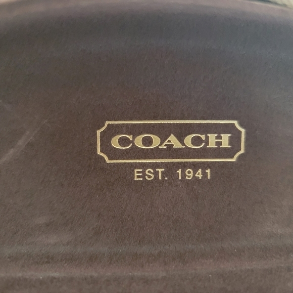 COACH Clamshell Glasses Case Brown - Picture 5 of 5